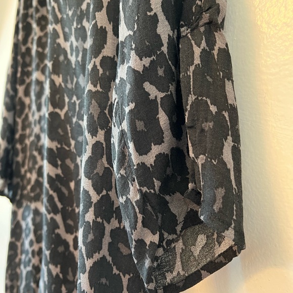 Joe Fresh Black/gray Leopard Print Tunic Med - Picture 12 of 12